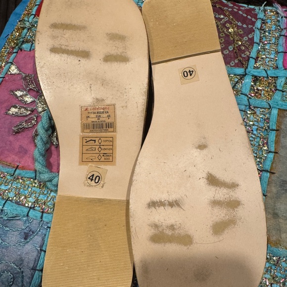 NWOT turquoise braided straps Sandals - Picture 6 of 9